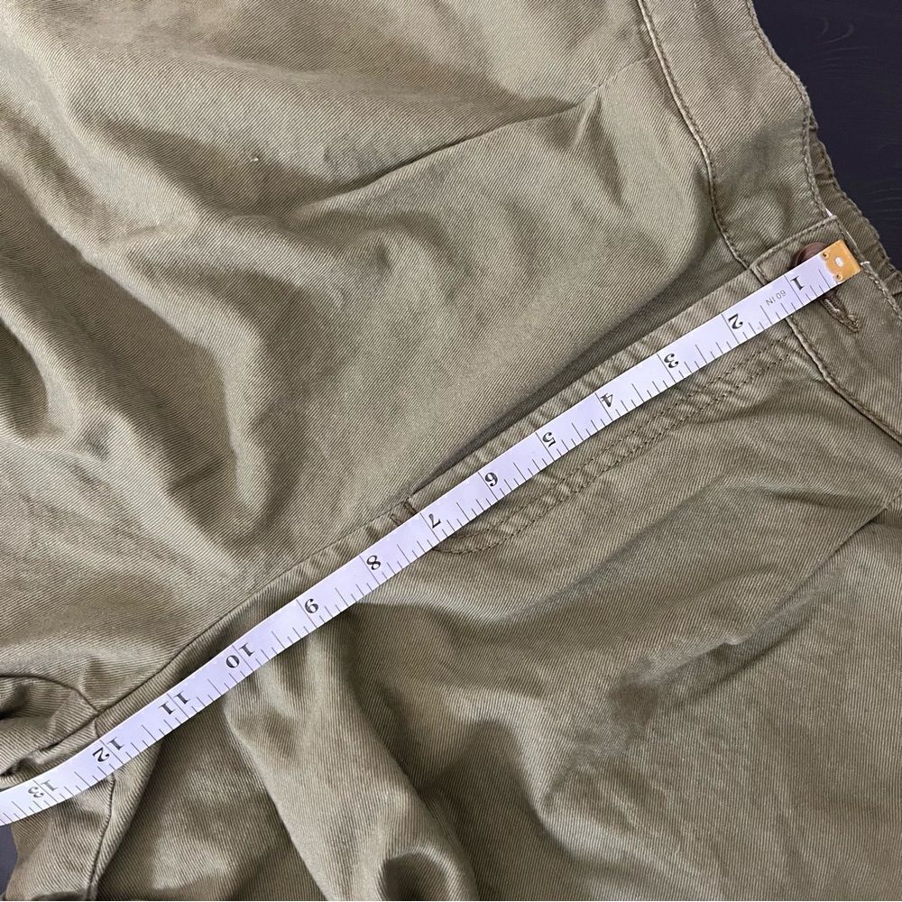 Loft Shorts Womens Size 8P Military Green High Waist Pockets Button Cotton - Picture 11 of 13